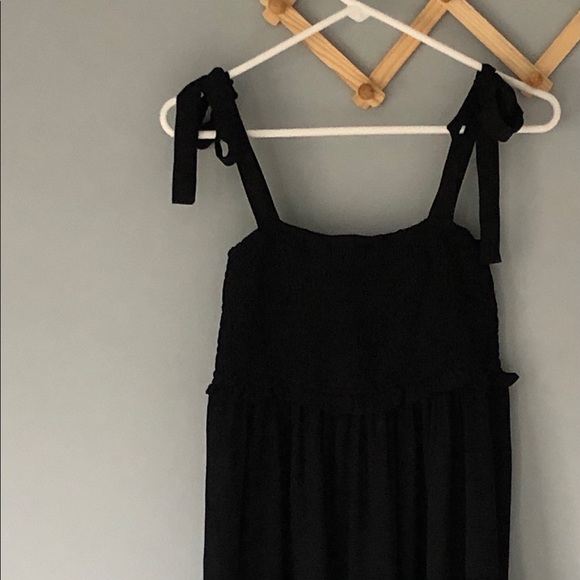 Black Midi Smocked dress size small - Picture 3 of 5